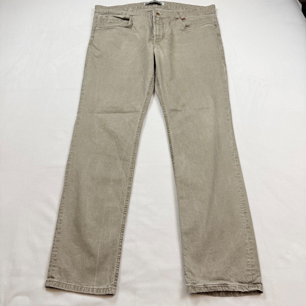 MAC Jeans Arne Pipe Mens 38x32 Slim Fit Pants Olive Taupe German Designed EUC‎